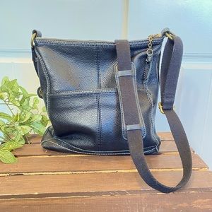 The Sak Black Leather Slouchy Crossbody